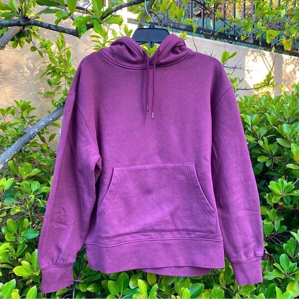 🧥TOPMAN BURGUNDY SWEATSHIRT/HOODIE WITH FRONT POCKET. Sz M EUC.